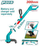 Total tools Lithium-ion grass trimmer 20 v - 30 cm  with out Battery and charger - TGTLI20018