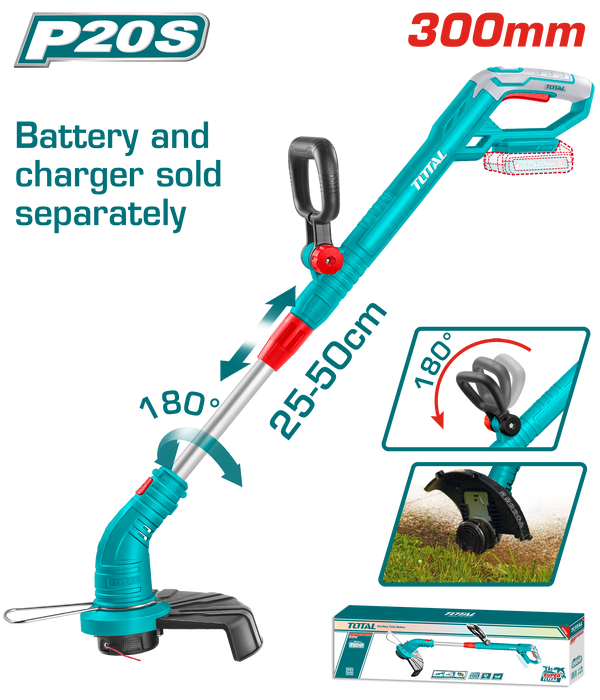Total tools Lithium-ion grass trimmer 20 v - 30 cm  with out Battery and charger - TGTLI20018