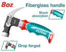 Total tools Mini claw hammer 220G fiberglass handle  - THCH61008D