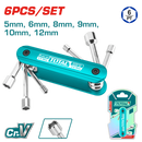 توتال تولز طقم مفك لقمة (جيب) قابل للطى 6 مقاسات من 5 : 12 مم  - THFND061