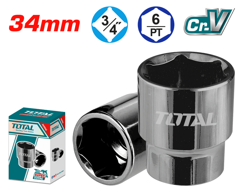 Total Tools 3/4" Impact Socket 34mm – THHAST34341