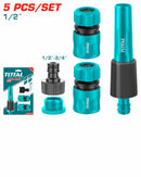 توتال تولز طقم 5 قطع وصلات سريعة بلاستك - THHCS05122