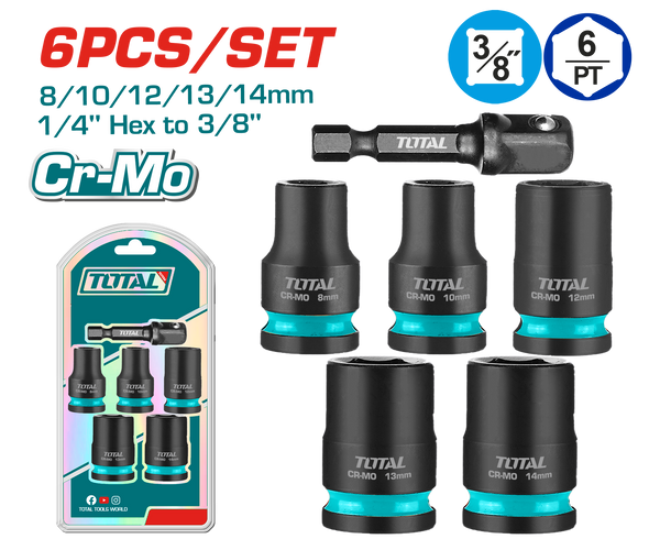 ティーチ Total tools 6 Pcs 3/8