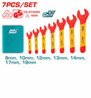 TOTAL TOOLS 7Pcs insulated open end spanner set from size 8 to 19mm - THKISPA0701