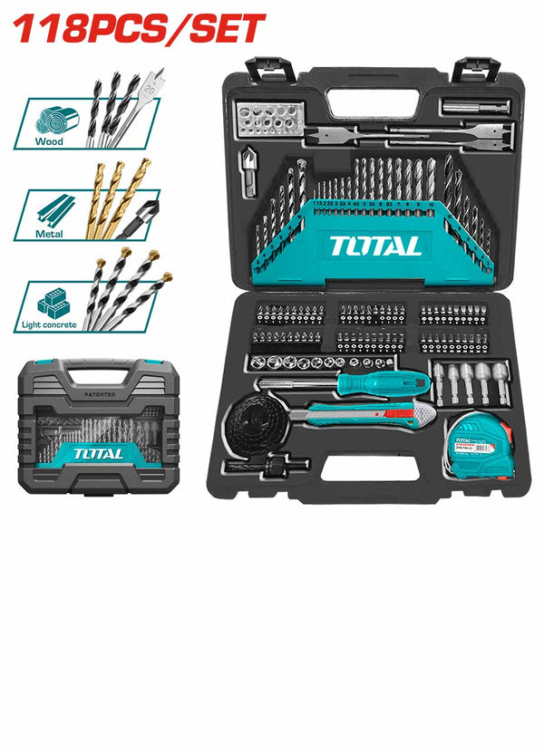 TOTAL TOOLS 118Pcs accessories set - THKTAC011182