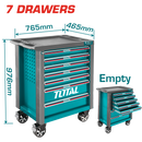 توتال تولز تروللى عدة  متحرك  7 ادراج  - THRC01071  