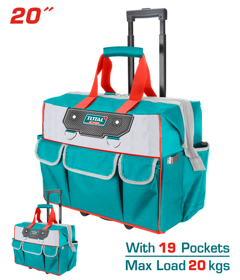 Total tools Industrial Rolling rigid tool bag 20" - THRRTB2012