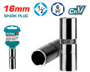 Total tools Industrial 1/2" Spark plug socket 16 mm - THSPS12166
