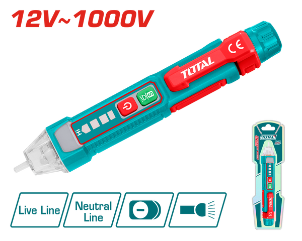 Total Tools Digital Voltage Tester 12 : 1000 V – THT100091