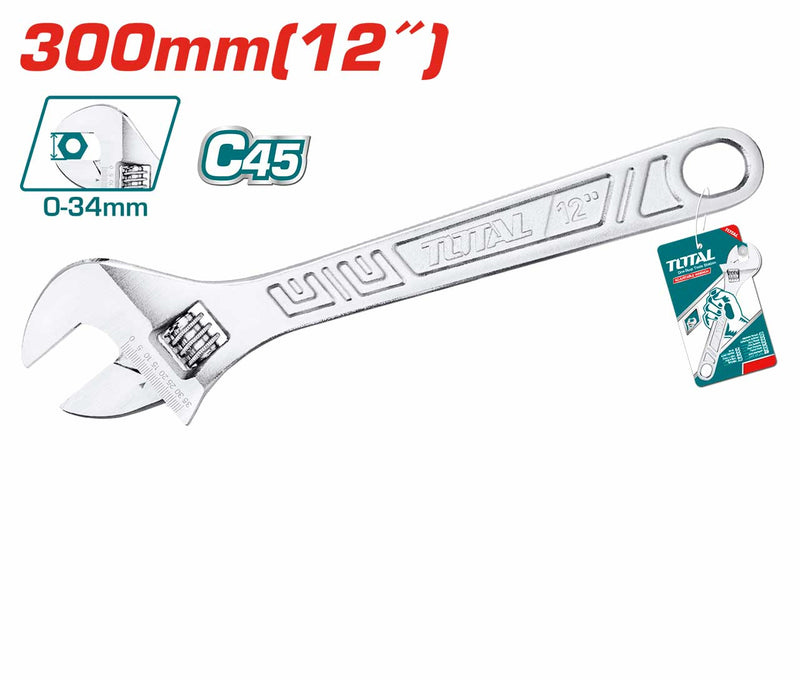 Total tools Adjustable wrench 12"  - THT1010123