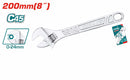 Total tools Adjustable wrench 8" - THT101083