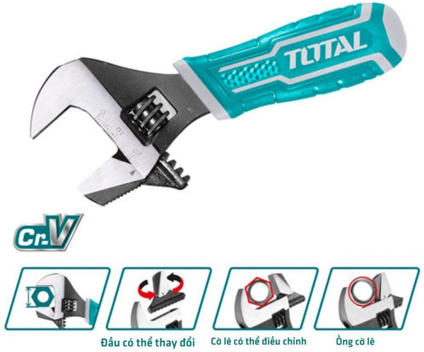 TOTAL TOOLS adjustable wrench2 IN 1 adjustable wrench10"inch THT10210G