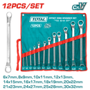 THT1024121 - توتال تولز طقم مفتاح مشرشر 12 قطعه من  6 : 32  مم