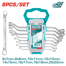 توتال تولز طقم مفتاح مشرشر 8 قطع مقاسات 6 : 22 مم  موديل  THT102486