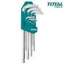 Total tools Ball point hex extra long allen key 9 pcs 1.5 : 10 mm - THT106292