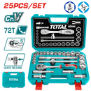 توتال تولزطقم لقم 1/2 بوصة  بيد سيستيم من 10 : 32 مم  25 قطعة  -  THT121251