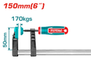 توتال تولز كلامب حرف F ( قمطه ) مقاس 50x150 مم -THT1320501