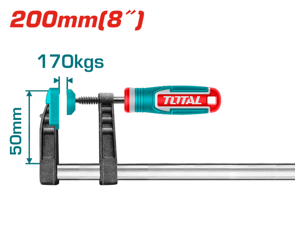 Total tools F clamp 200 mm ( 8") * 50MM THT1320502