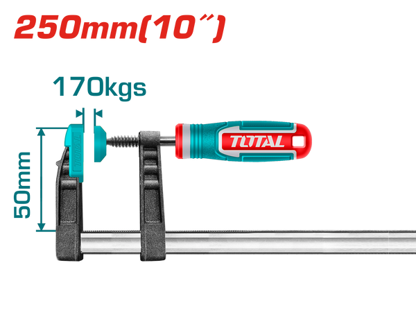 Total tools F clamp 250 mm ( 10") * 50MM THT1320503