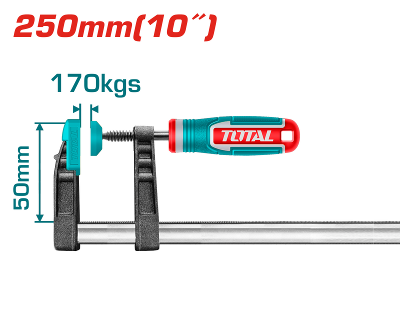 Total tools F clamp 250 mm ( 10") * 50MM THT1320503