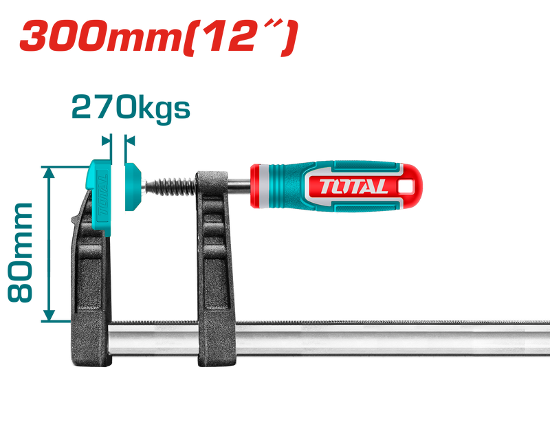 Total tools F clamp 300 mm ( 12") * 80MM THT1320801