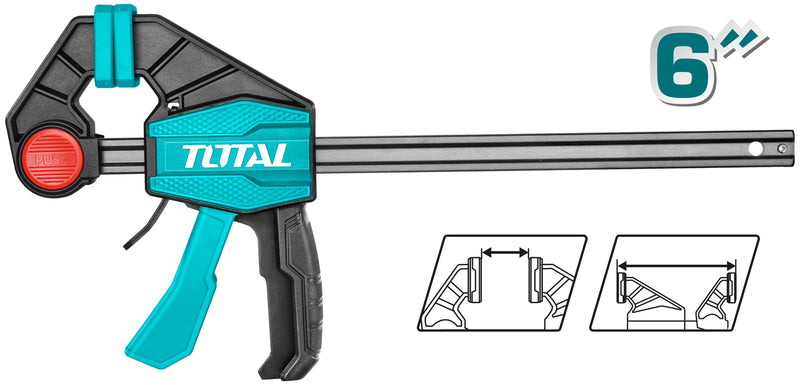 TOTAL TOOLS Quick bar clamp 6"inch - THT1340601