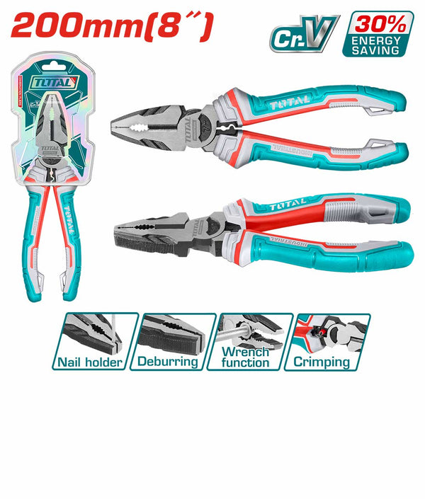 TOTAL TOOLS High leverage combination pliers (8") inch-THT210806S