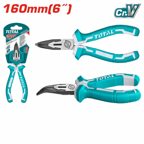 TOTAL TOOLS  Bent Nose Pliers 160mm(6")inch-THT24616