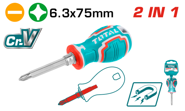 Total tools 2 In 1 interchangeable screwdriver set - THT250216