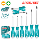 توتال تولز  طقم مفكات 8 قطع - THT250608