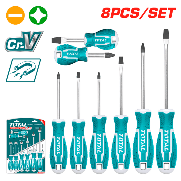 TOTAL TOOLS 
8Pcs screwdriver set 
 - THT250608