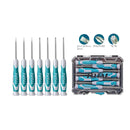 توتال تولز طقم مفك الكترونيات 7 قطع عادة و صليبة و نجمة - THT250726