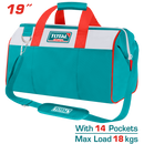 Total tools fabric tool bag 19 inch , Max load:18 kg - THT261925