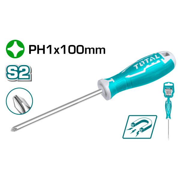 TOTAL TOOLS
 Phillips screwdriver 5mm X 100mm
 - THT26PH1100