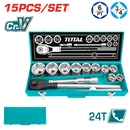 توتال تولز طقم لقم رباط 3/4 بوصة  من  30 : 60 مم  شنطة  صاج  -THT341151
