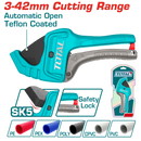 Total tools PVC pipe cutter , Length : 218 mm , Cutting diameter : 3-42 mm - THT53142