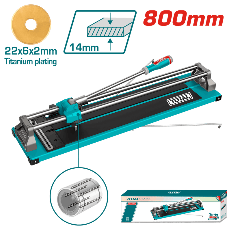 Total tools Tile cutter 800 mm Max cutting thickness : 14mm - THT578001