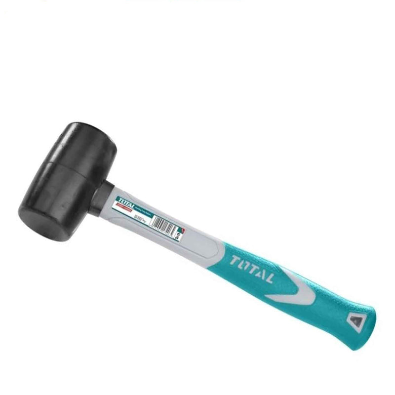 TOTAL TOOLS Rubber hammer With Fiberglass Handle 450g - THT761616