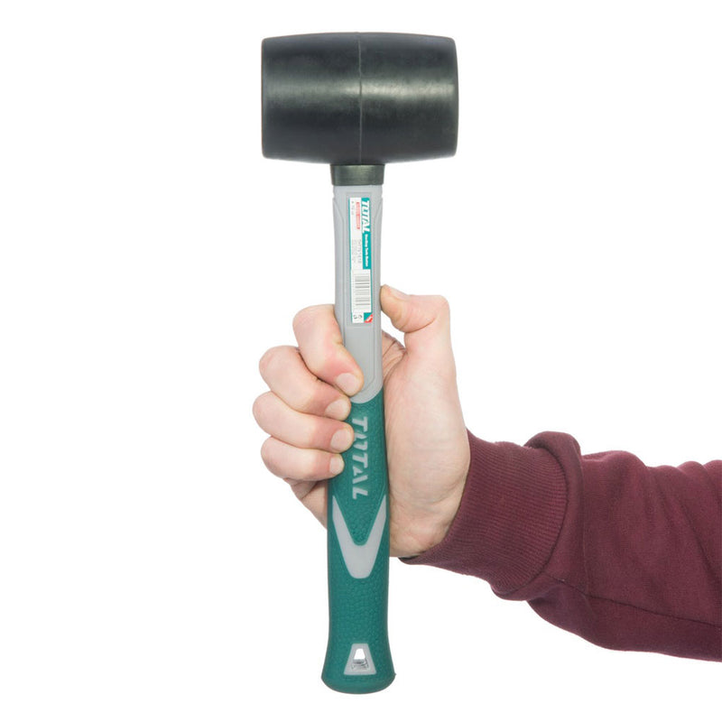TOTAL TOOLS Rubber hammer With Fiberglass Handle 220g - THT76816