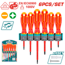 توتال تولز طقم مفكات معزولة عادة و صليبة 6 قطع  - THTIS566