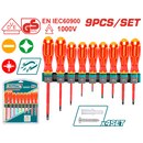 THTIS596 - توتال تولز طقم مفكات عاده و صليبه معزولة 9 قطع حتى 1000فولت