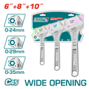 توتال تولز طقم مفتاح  فرنساوى  3 قطع  ( 6 و 8 و 10  بوصة ) THTK1013
