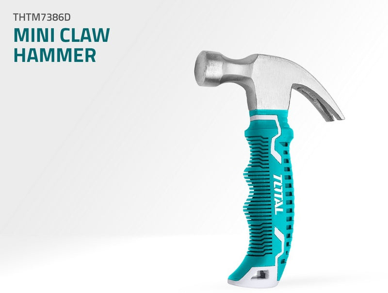 TOTAL TOOLS Mini Claw Hammer With Fiberglass Handle 220g - THTM7386D
