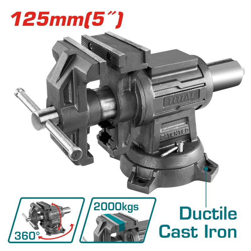 Total tools Multi-purpose bench Swivel base vice 5 "  - THTMF6156