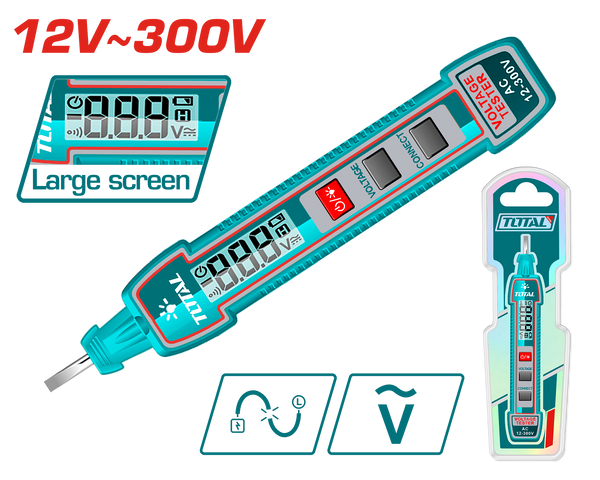 Total tools digital test pencil AC 12-300V - THTS33001