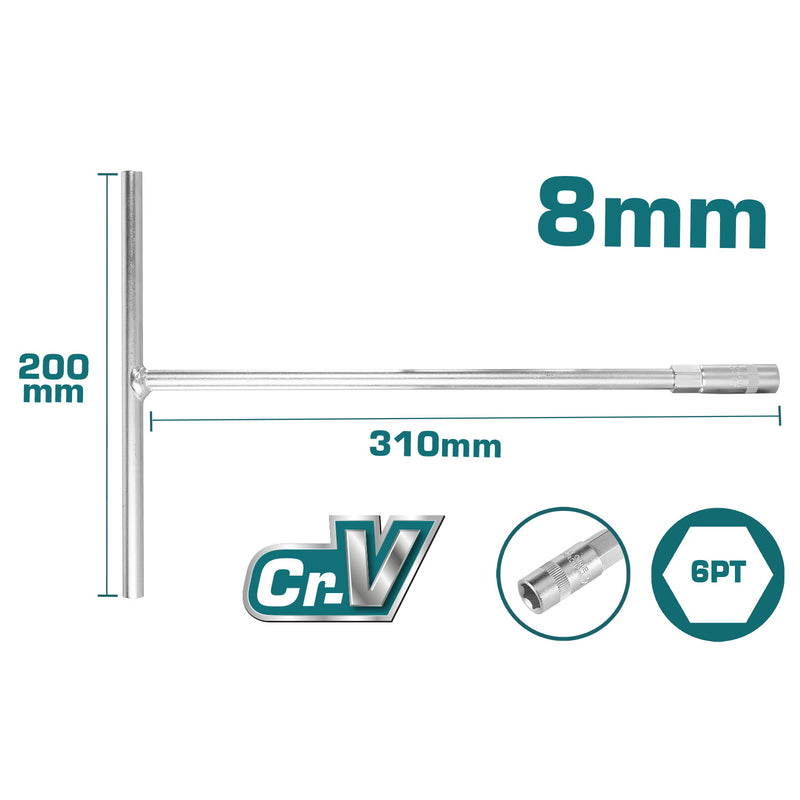 TOTAL TOOLS T-handle socket wrench 8mm-THTSW0806