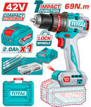 طقم شنيور دقاق بطارية براشليس من توتال تولز 42 فولت – مع مجموعة اكسسوارات و لقمة حدادى 8 مم - Promotion-009