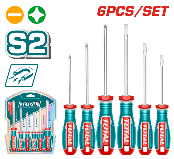 Total tools 6 Pcs screwdriver set S2  TKSDS0626