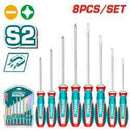 توتال تولز طقم مفكات 8 قطع  عادة  و صليبة  S2 موديل  TKSDS0846