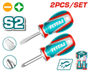 توتال تولز طقم مفكات 2 قطعه ضغط عالى 38 مم - TKSDS2226
